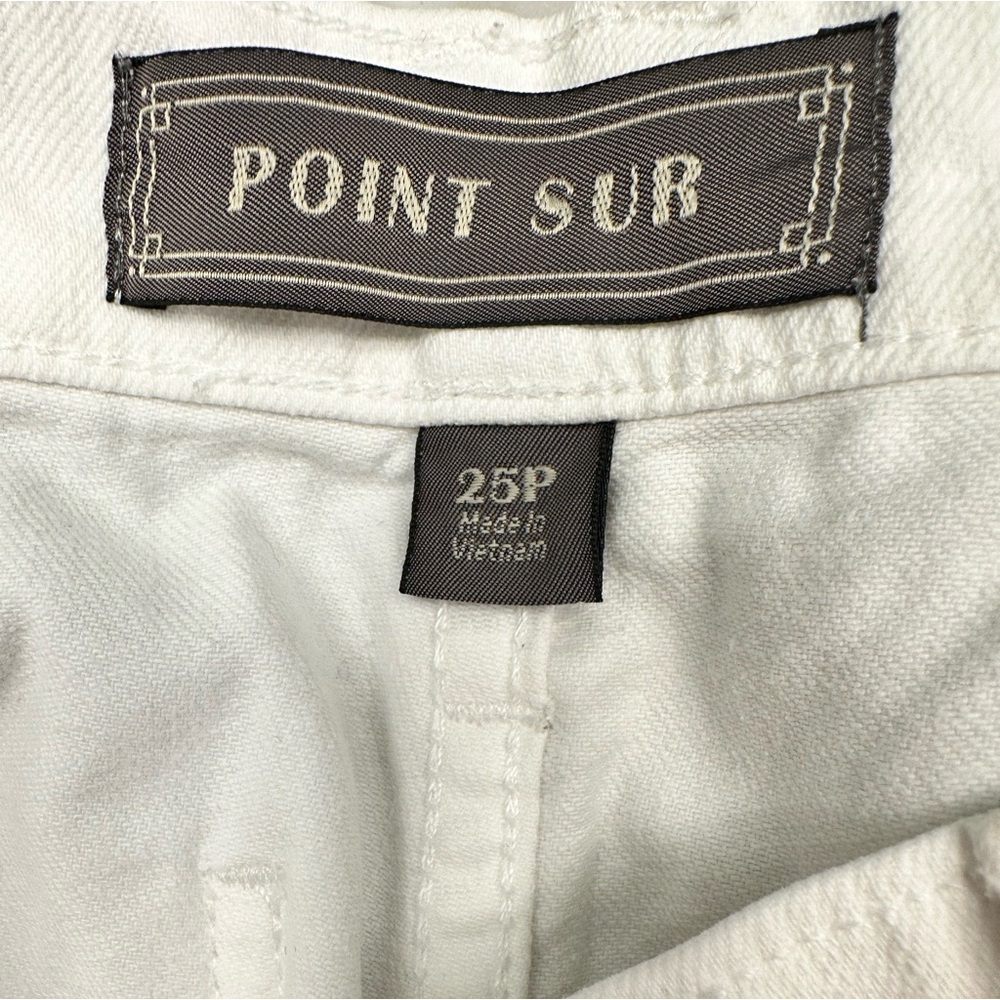 Point Sur (J.Crew) White Denim Wide Leg Crop Jeans 25P - Picture 5 of 5
